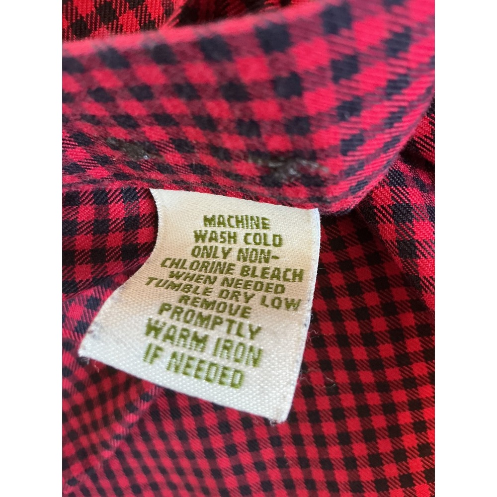Orvis Sporting Traditions Mens Medium Red Black Micro Check Cotton Button Down - Picture 5 of 7